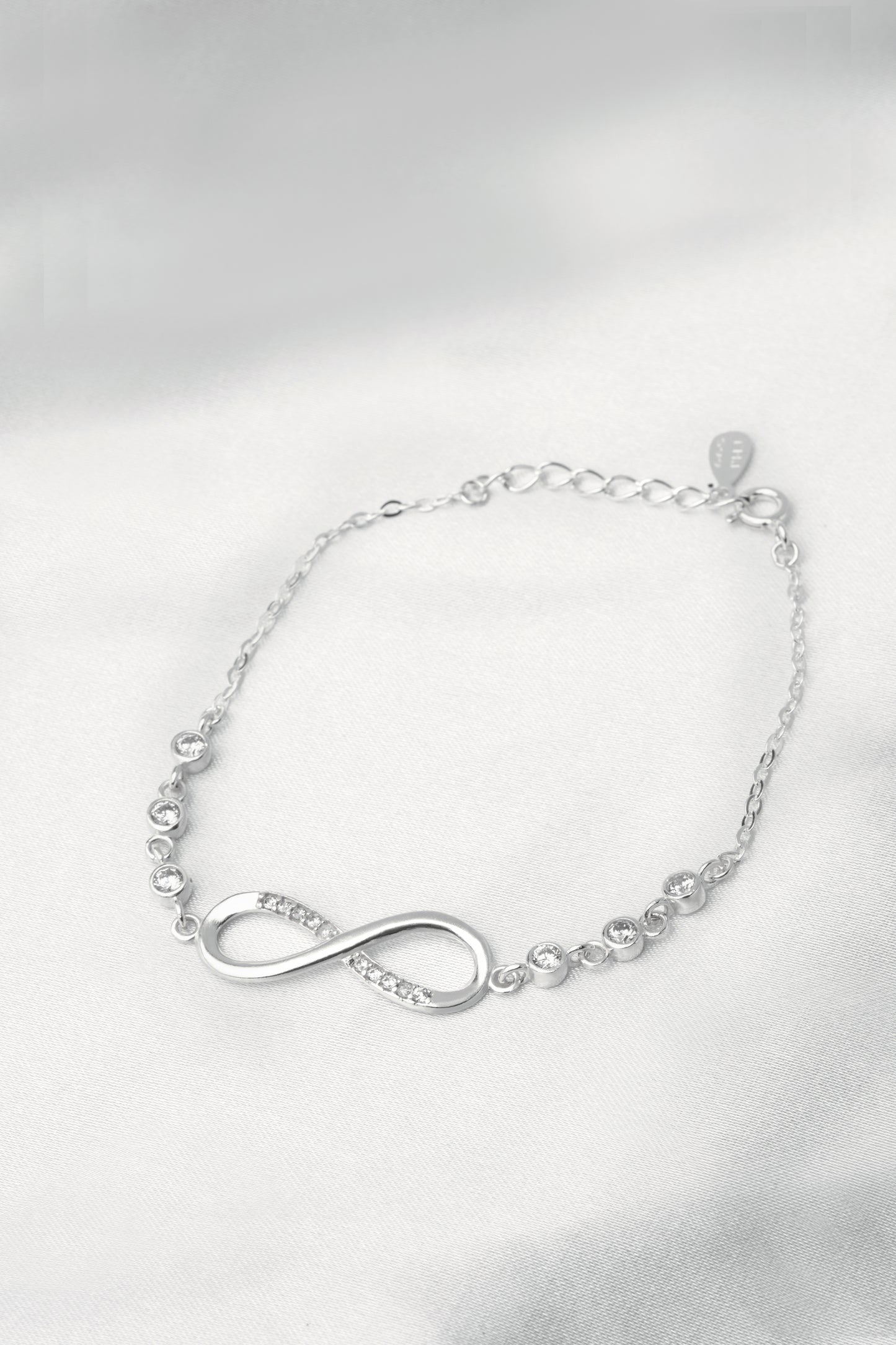 Sterling Silver 925 Infinity Bracelet