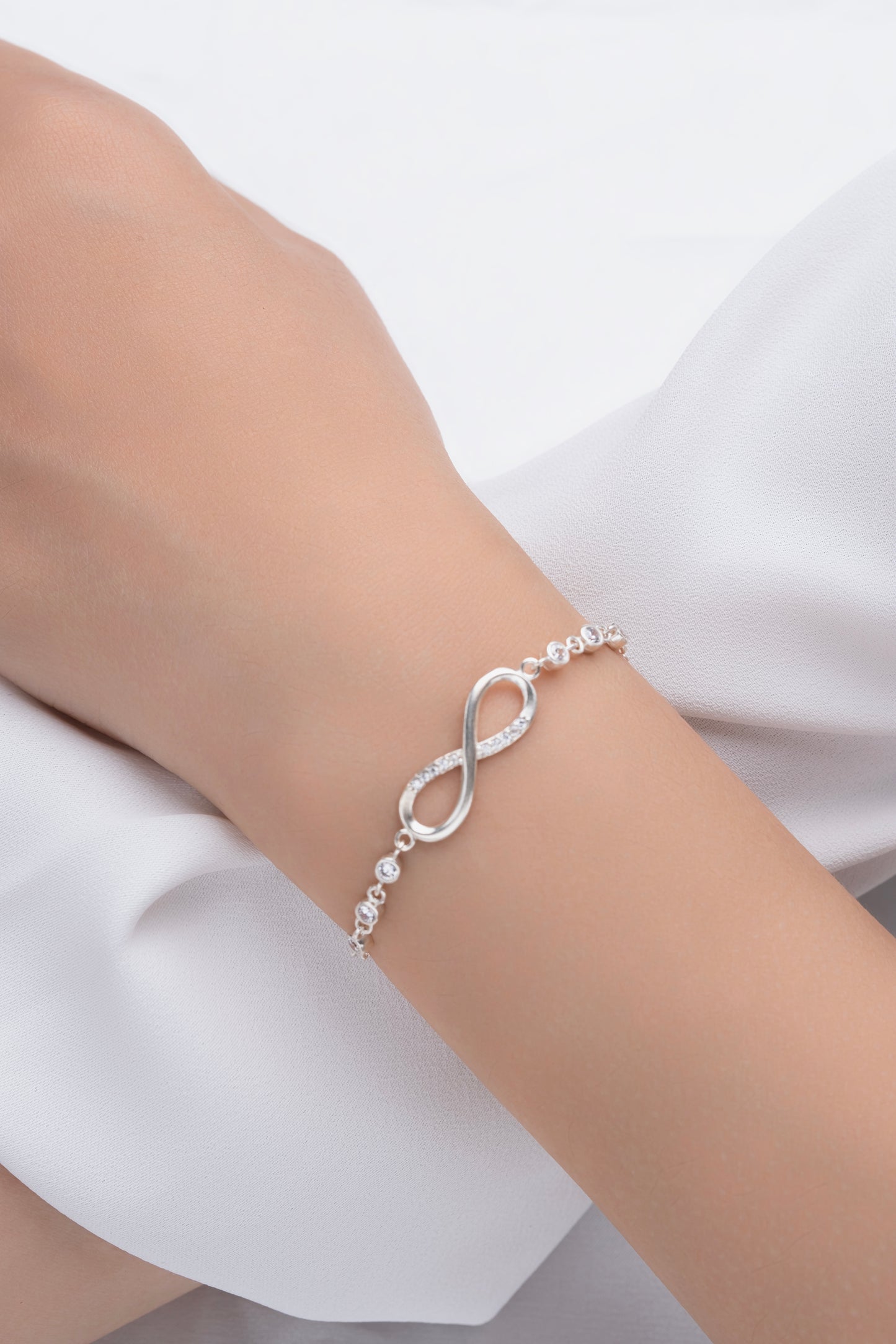 Sterling Silver 925 Infinity Bracelet