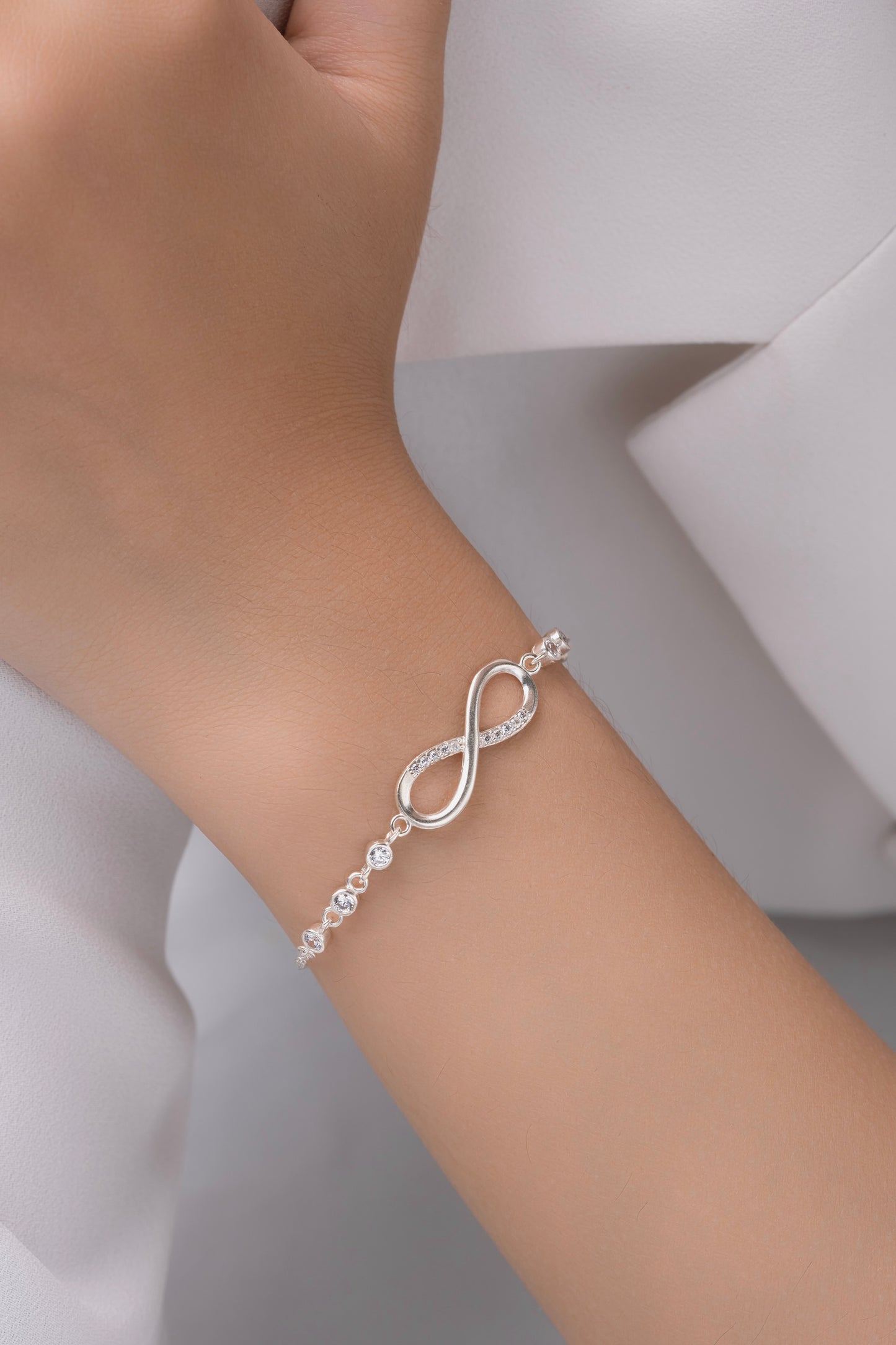 Sterling Silver 925 Infinity Bracelet