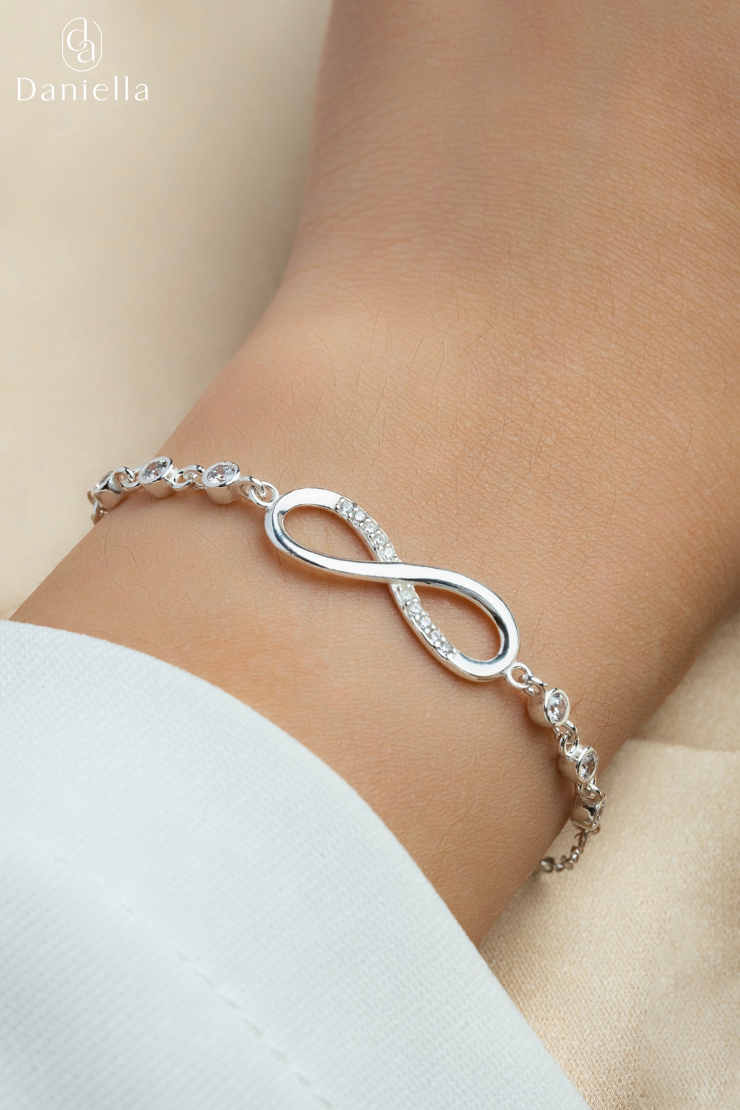 Sterling Silver 925 Infinity Bracelet